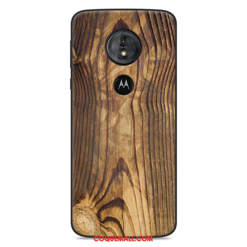 Étui Moto G6 Play Fluide Doux Bleu Silicone, Coque Moto G6 Play Modèle Fleurie Protection