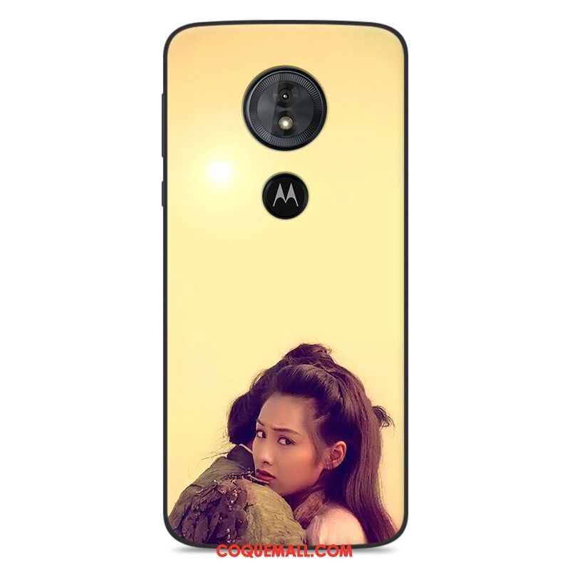 Étui Moto G6 Play Grand Fluide Doux Silicone, Coque Moto G6 Play Tendance Téléphone Portable Beige