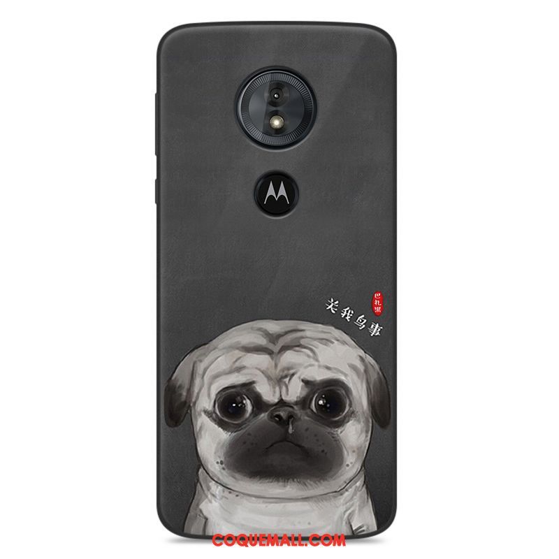 Étui Moto G6 Play Incassable Téléphone Portable Gris, Coque Moto G6 Play Silicone Fluide Doux