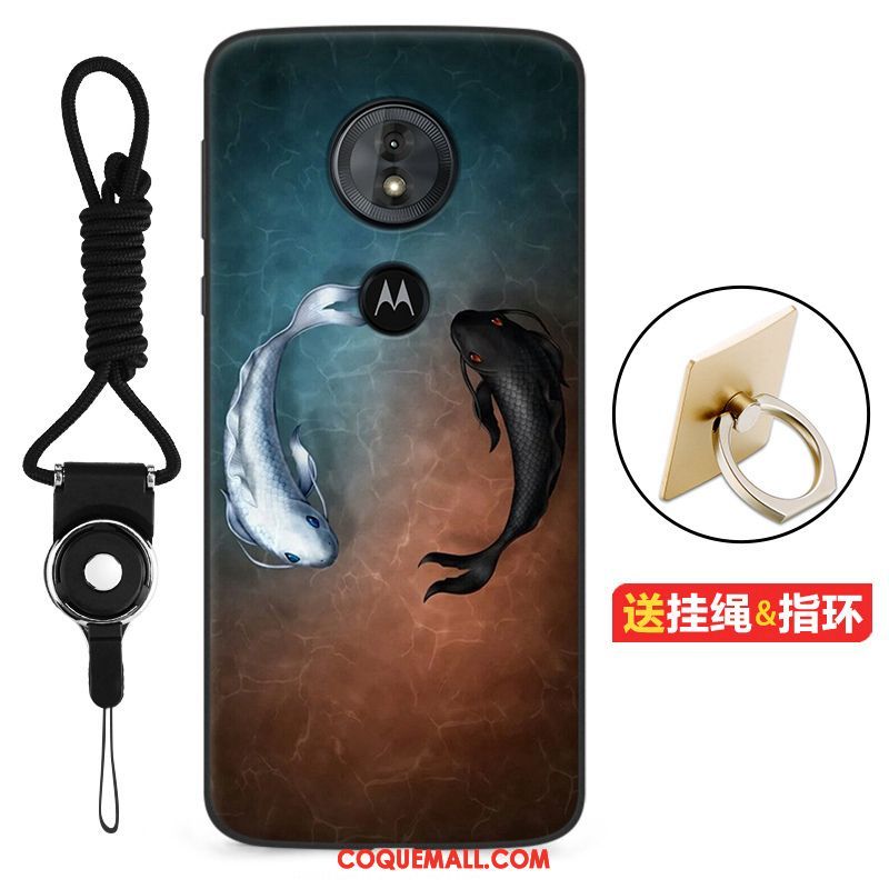 Étui Moto G6 Play Peinture Jaune Personnalité, Coque Moto G6 Play Téléphone Portable Créatif