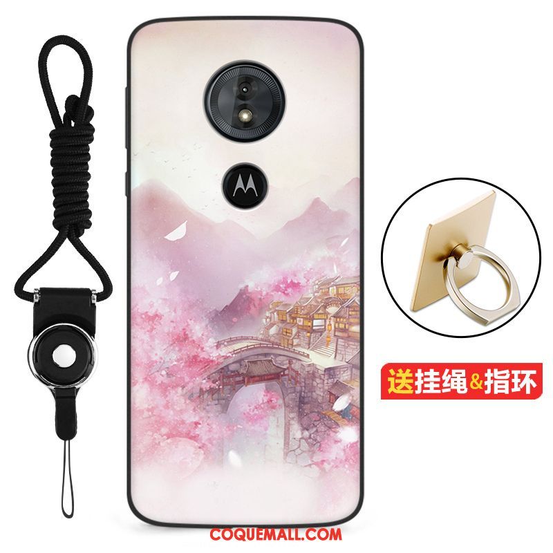 Étui Moto G6 Play Peinture Jaune Personnalité, Coque Moto G6 Play Téléphone Portable Créatif