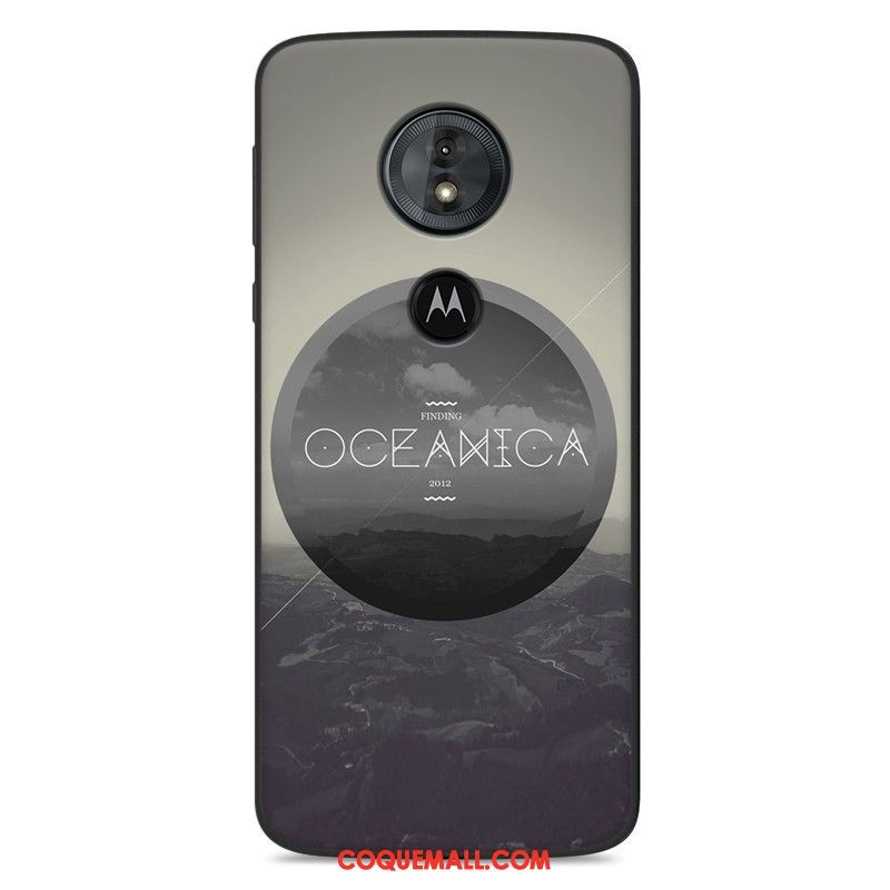 Étui Moto G6 Play Personnalité Fluide Doux Téléphone Portable, Coque Moto G6 Play Dessin Animé Protection Beige