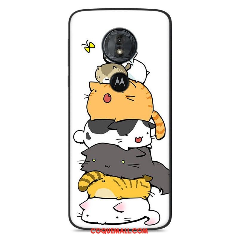 Étui Moto G6 Play Personnalité Fluide Doux Téléphone Portable, Coque Moto G6 Play Dessin Animé Protection Beige