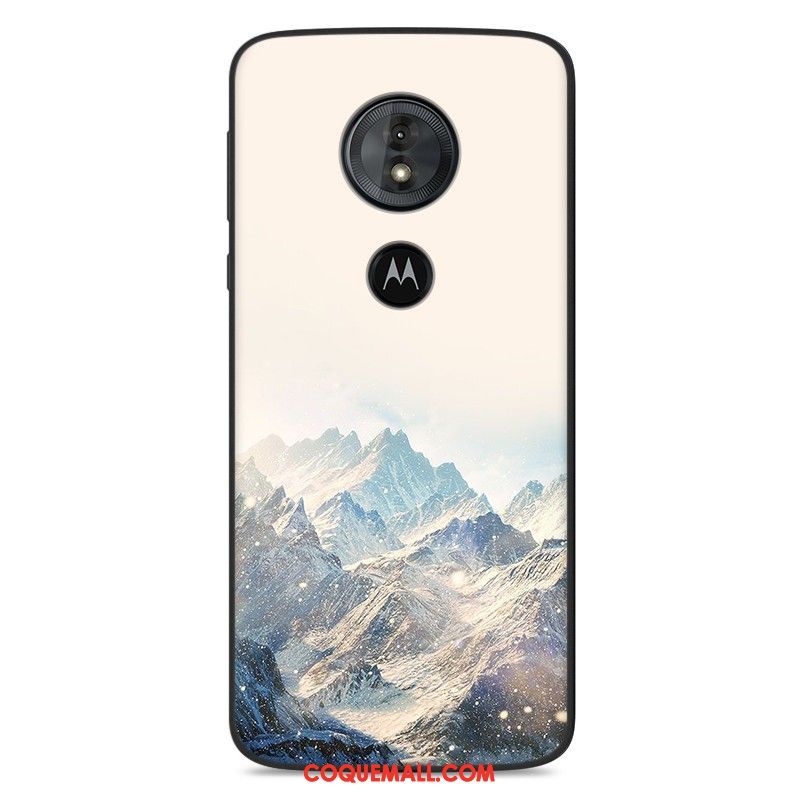 Étui Moto G6 Play Personnalité Fluide Doux Téléphone Portable, Coque Moto G6 Play Dessin Animé Protection Beige