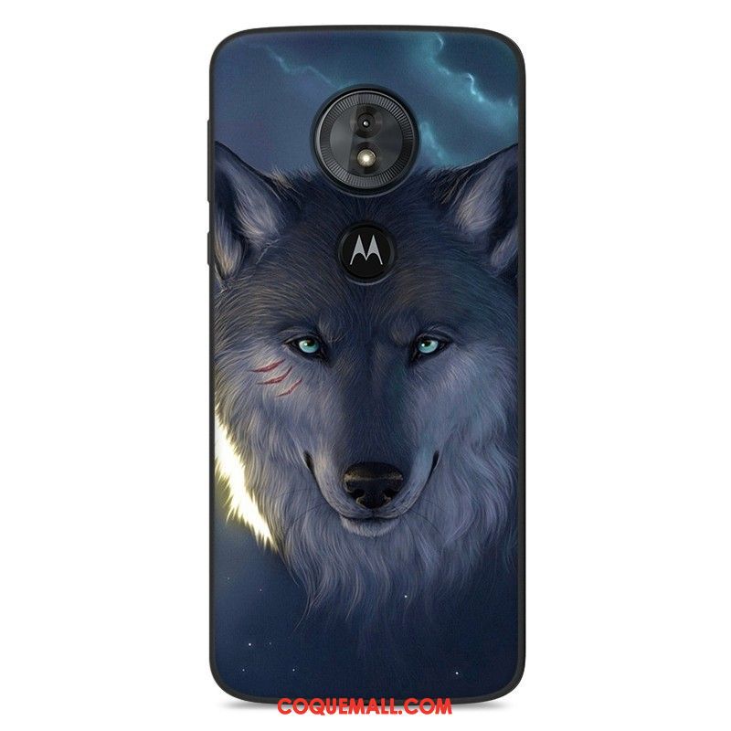 Étui Moto G6 Play Personnalité Fluide Doux Téléphone Portable, Coque Moto G6 Play Dessin Animé Protection Beige