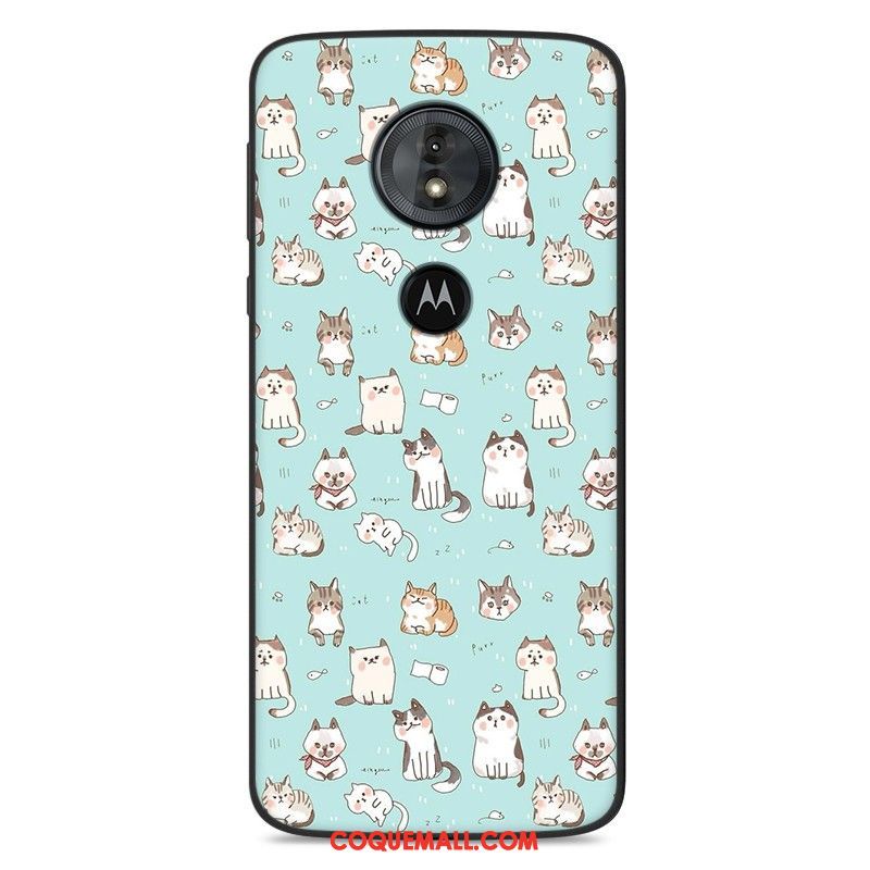 Étui Moto G6 Play Personnalité Fluide Doux Téléphone Portable, Coque Moto G6 Play Dessin Animé Protection Beige