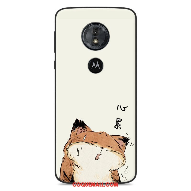 Étui Moto G6 Play Protection Dessin Animé Jaune, Coque Moto G6 Play Téléphone Portable Fluide Doux