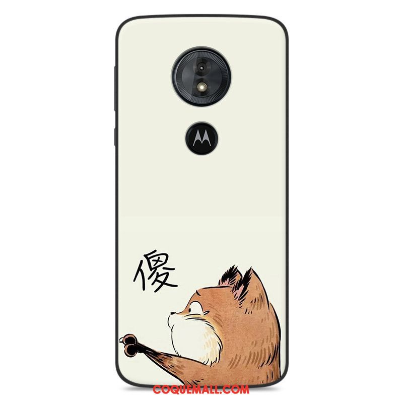 Étui Moto G6 Play Protection Dessin Animé Jaune, Coque Moto G6 Play Téléphone Portable Fluide Doux