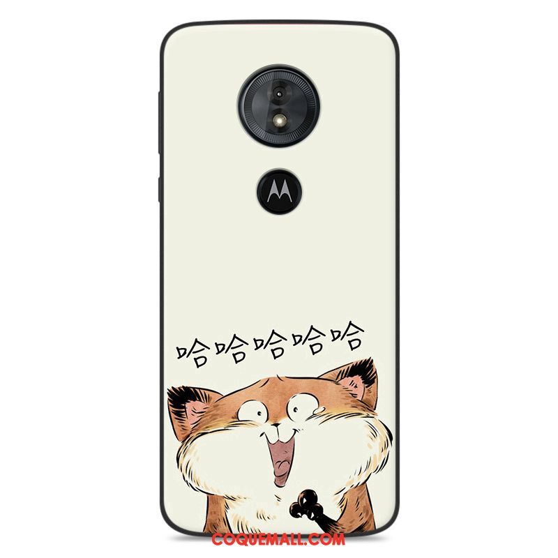 Étui Moto G6 Play Protection Dessin Animé Jaune, Coque Moto G6 Play Téléphone Portable Fluide Doux