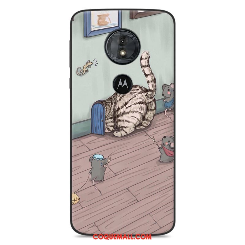 Étui Moto G6 Play Silicone Dessin Animé Téléphone Portable, Coque Moto G6 Play Fluide Doux Personnalité Braun Beige