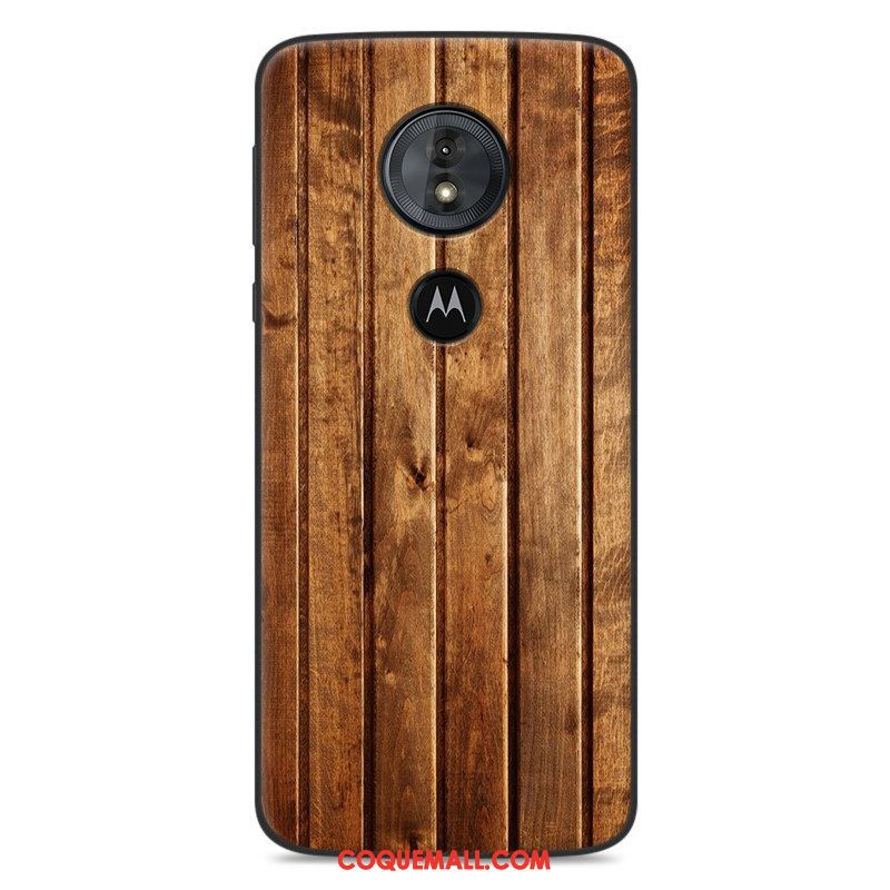 Étui Moto G6 Play Silicone Tout Compris Grain De Bois, Coque Moto G6 Play Protection Téléphone Portable