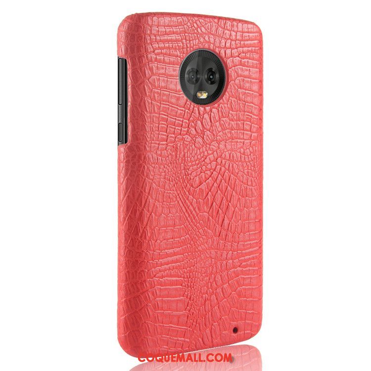 Étui Moto G6 Qualité Difficile Vintage, Coque Moto G6 Légères Crocodile