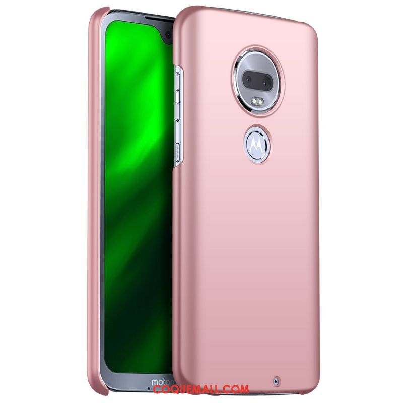 Étui Moto G7 Couleur Unie Délavé En Daim Protection, Coque Moto G7 Tout Compris Incassable Beige