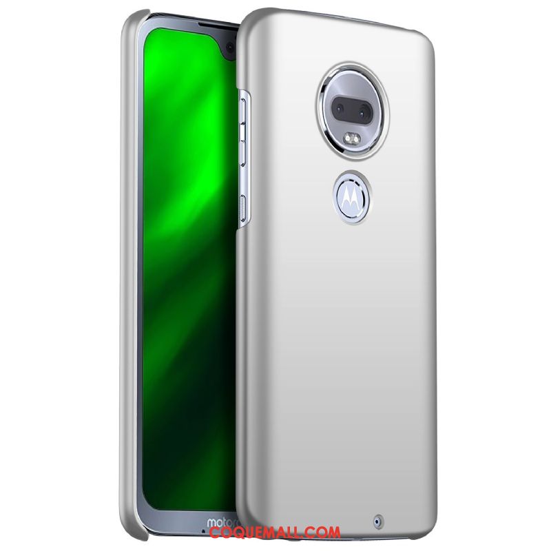 Étui Moto G7 Couleur Unie Délavé En Daim Protection, Coque Moto G7 Tout Compris Incassable Beige