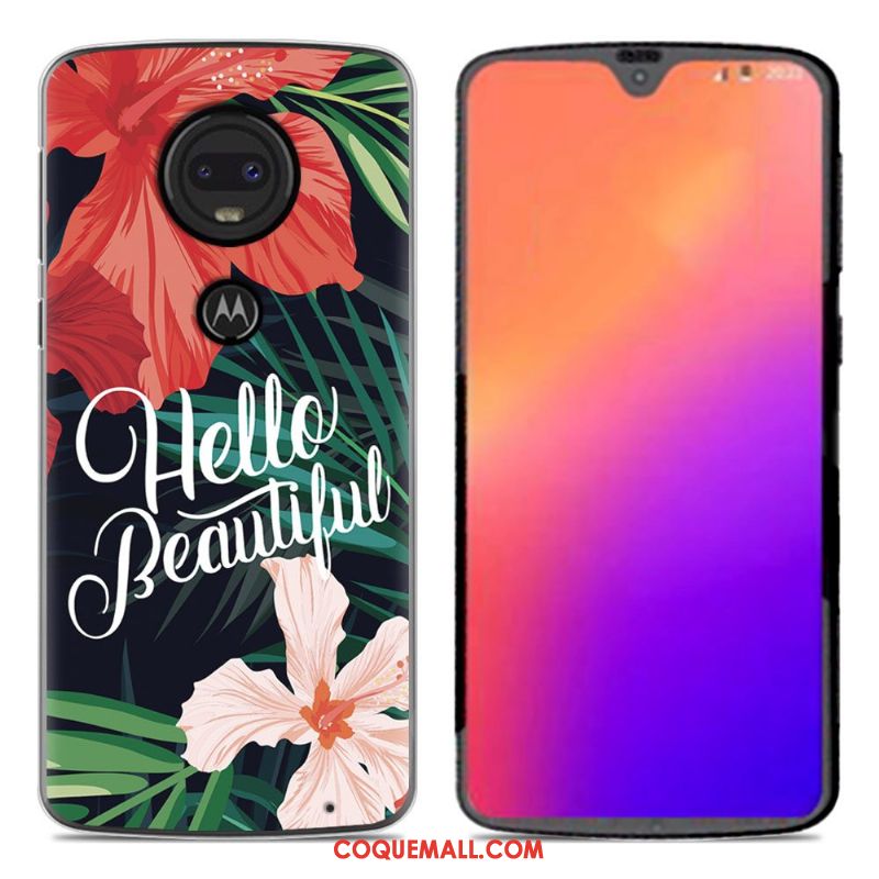 Étui Moto G7 Créatif Personnalité Téléphone Portable, Coque Moto G7 Dessin Animé Nouveau