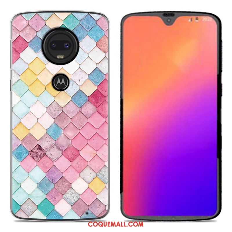 Étui Moto G7 Créatif Personnalité Téléphone Portable, Coque Moto G7 Dessin Animé Nouveau