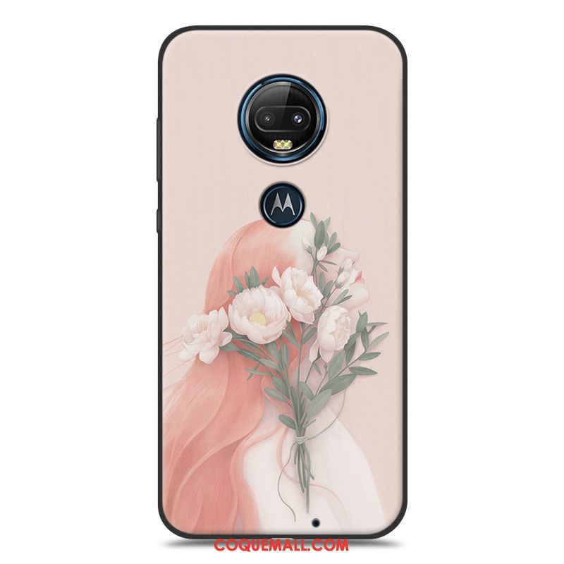 Étui Moto G7 Fluide Doux Protection Vent, Coque Moto G7 Créatif Téléphone Portable