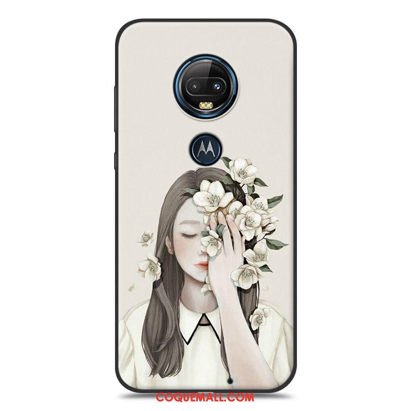 Étui Moto G7 Fluide Doux Protection Vent, Coque Moto G7 Créatif Téléphone Portable