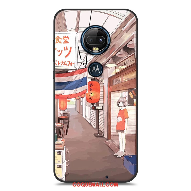 Étui Moto G7 Fluide Doux Protection Vent, Coque Moto G7 Créatif Téléphone Portable