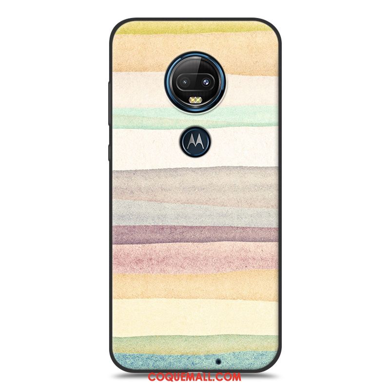 Étui Moto G7 Nouveau Noir Protection, Coque Moto G7 Téléphone Portable Tout Compris