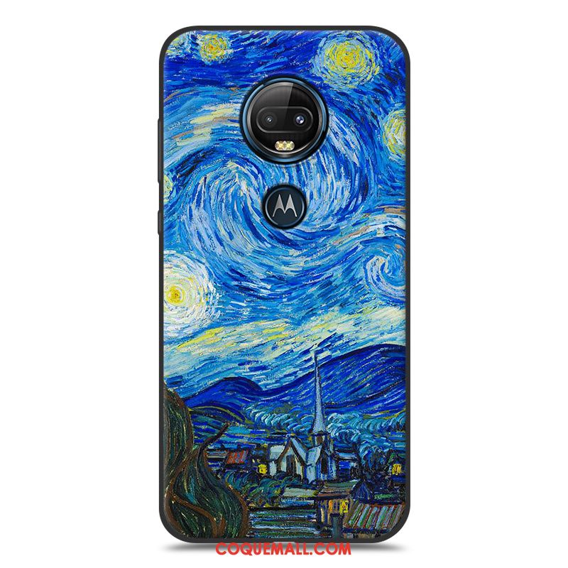 Étui Moto G7 Nouveau Noir Protection, Coque Moto G7 Téléphone Portable Tout Compris