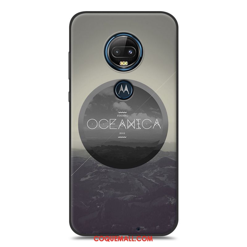 Étui Moto G7 Nouveau Noir Protection, Coque Moto G7 Téléphone Portable Tout Compris