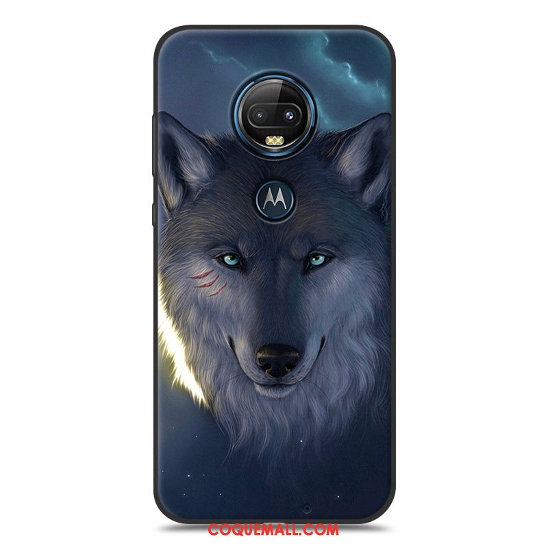 Étui Moto G7 Nouveau Noir Protection, Coque Moto G7 Téléphone Portable Tout Compris