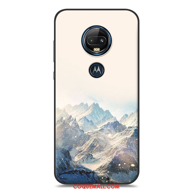 Étui Moto G7 Nouveau Noir Protection, Coque Moto G7 Téléphone Portable Tout Compris