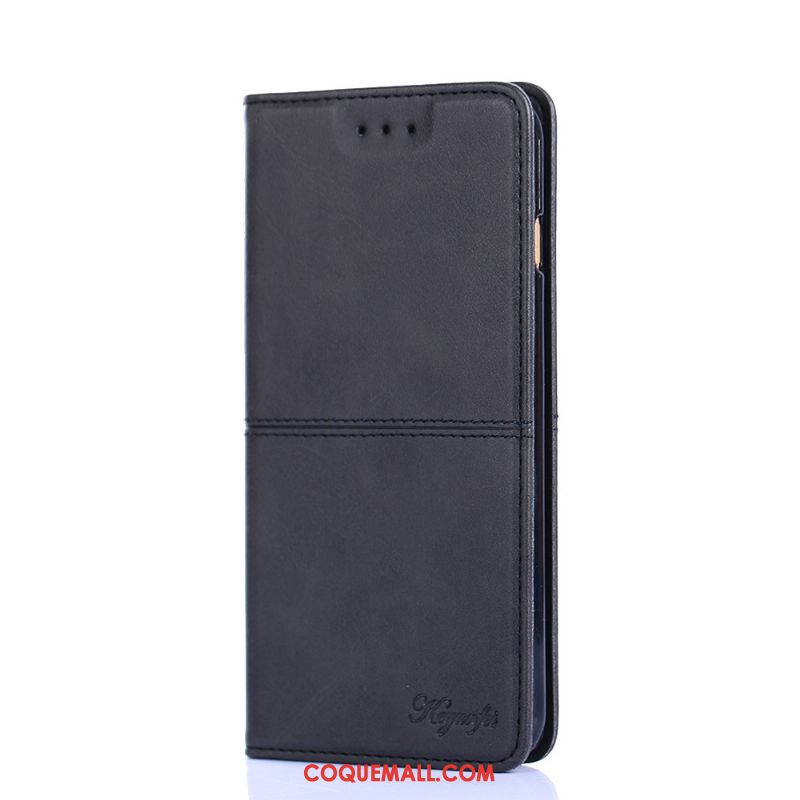 Étui Moto G7 Play Bovins Modèle Fleurie Bleu, Coque Moto G7 Play Téléphone Portable Support