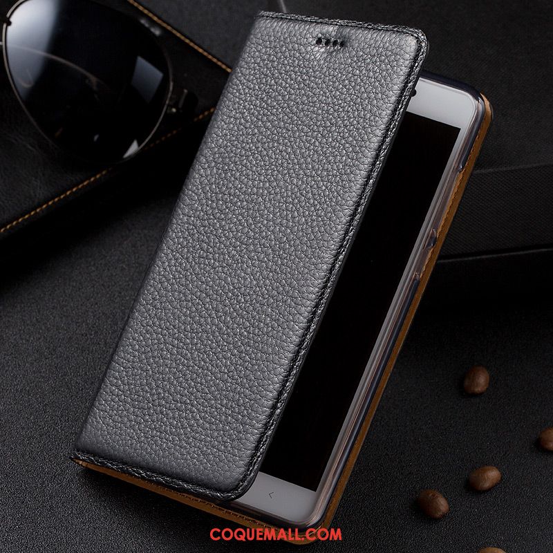 Étui Moto G7 Play En Cuir Protection Modèle Fleurie, Coque Moto G7 Play Tout Compris Litchi Braun