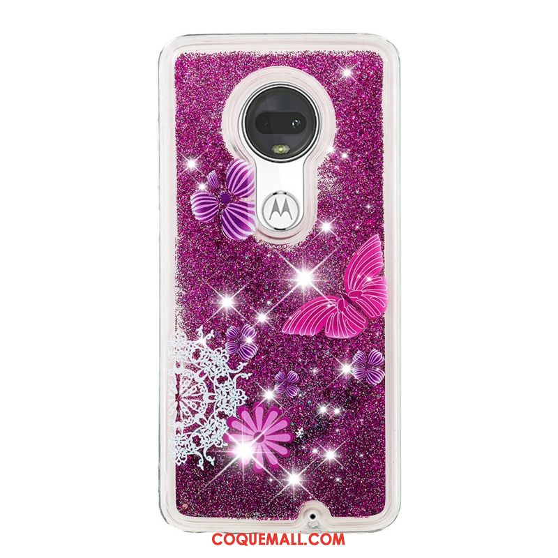 Étui Moto G7 Plus Dessin Animé Quicksand Fluide Doux, Coque Moto G7 Plus Incassable Créatif