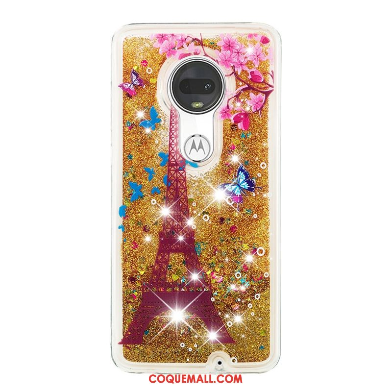 Étui Moto G7 Plus Dessin Animé Quicksand Fluide Doux, Coque Moto G7 Plus Incassable Créatif