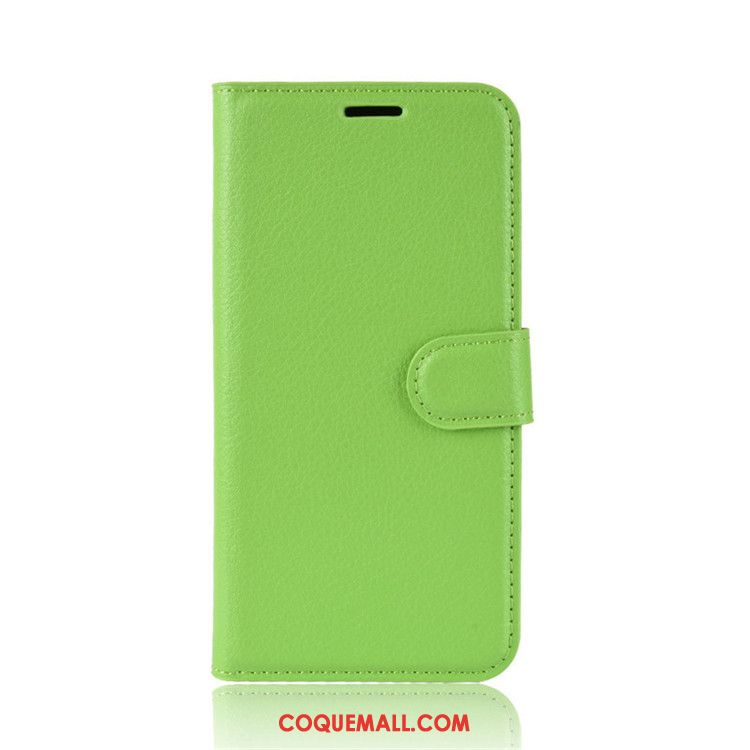 Étui Moto G7 Plus En Cuir Vert Téléphone Portable, Coque Moto G7 Plus Tendance Portefeuille