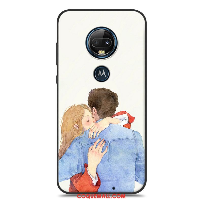 Étui Moto G7 Plus Frais Silicone Téléphone Portable, Coque Moto G7 Plus Petit Art