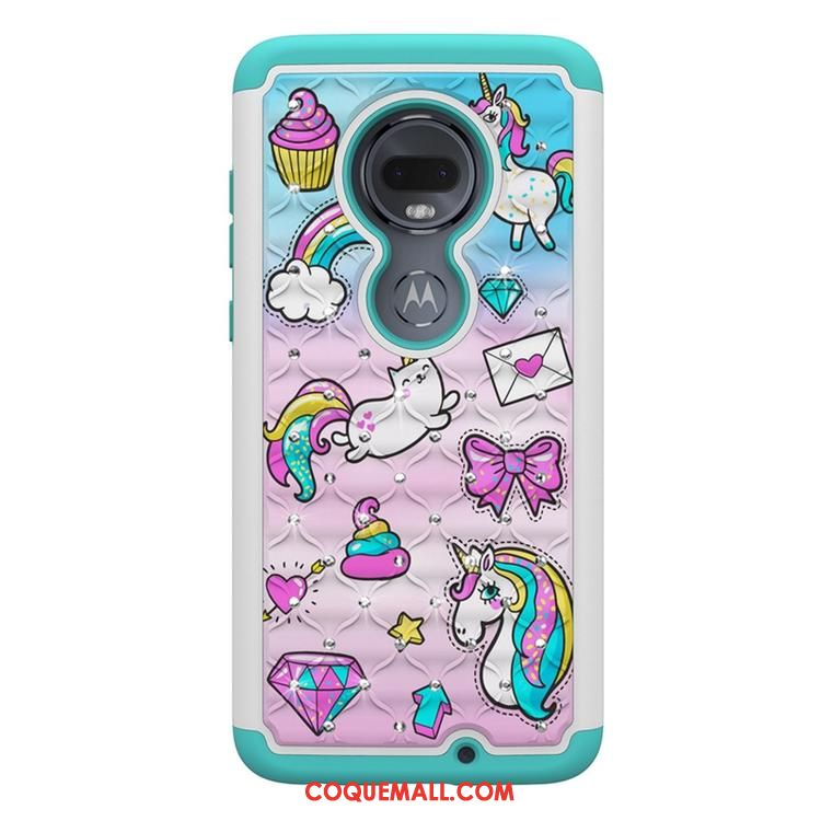 Étui Moto G7 Plus Incassable Nouveau Téléphone Portable, Coque Moto G7 Plus Peinture Dessin Animé