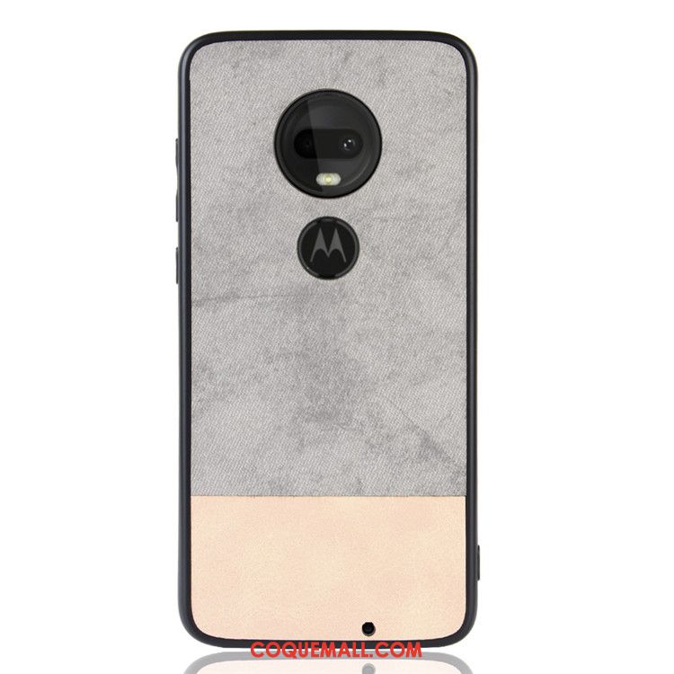 Étui Moto G7 Plus Protection Téléphone Portable Tout Compris, Coque Moto G7 Plus Couture Couleurs Incassable