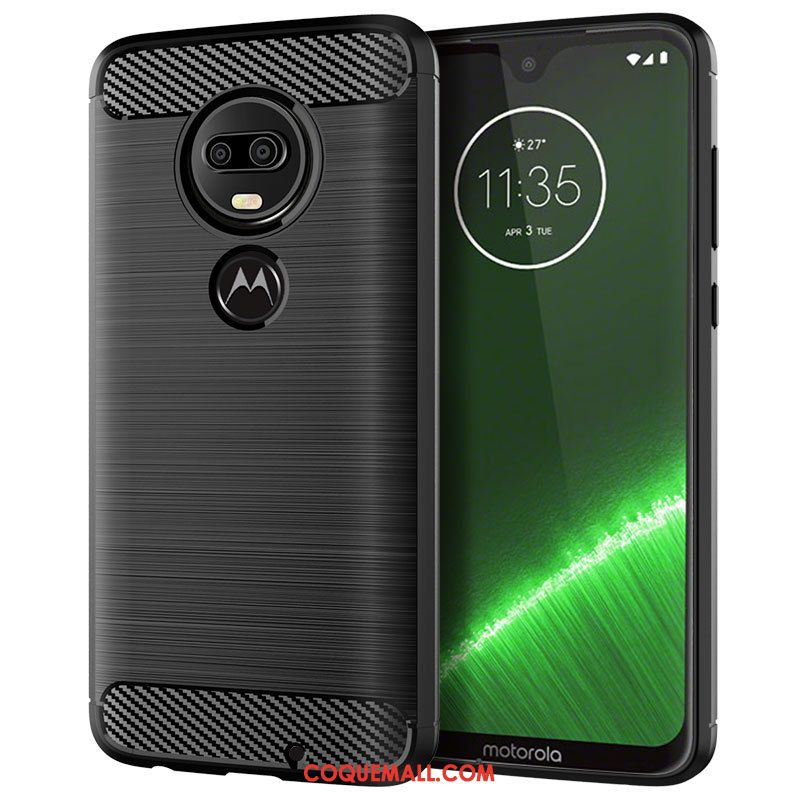 Étui Moto G7 Plus Soie Modèle Fleurie Fluide Doux, Coque Moto G7 Plus Téléphone Portable Protection