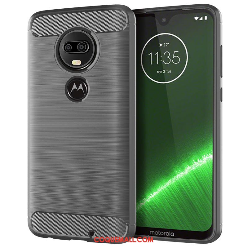 Étui Moto G7 Plus Soie Modèle Fleurie Fluide Doux, Coque Moto G7 Plus Téléphone Portable Protection