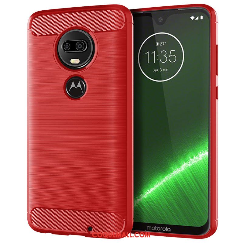 Étui Moto G7 Plus Soie Modèle Fleurie Fluide Doux, Coque Moto G7 Plus Téléphone Portable Protection