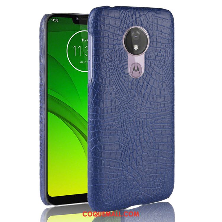 Étui Moto G7 Power Incassable Téléphone Portable Noir, Coque Moto G7 Power Sac Délavé En Daim