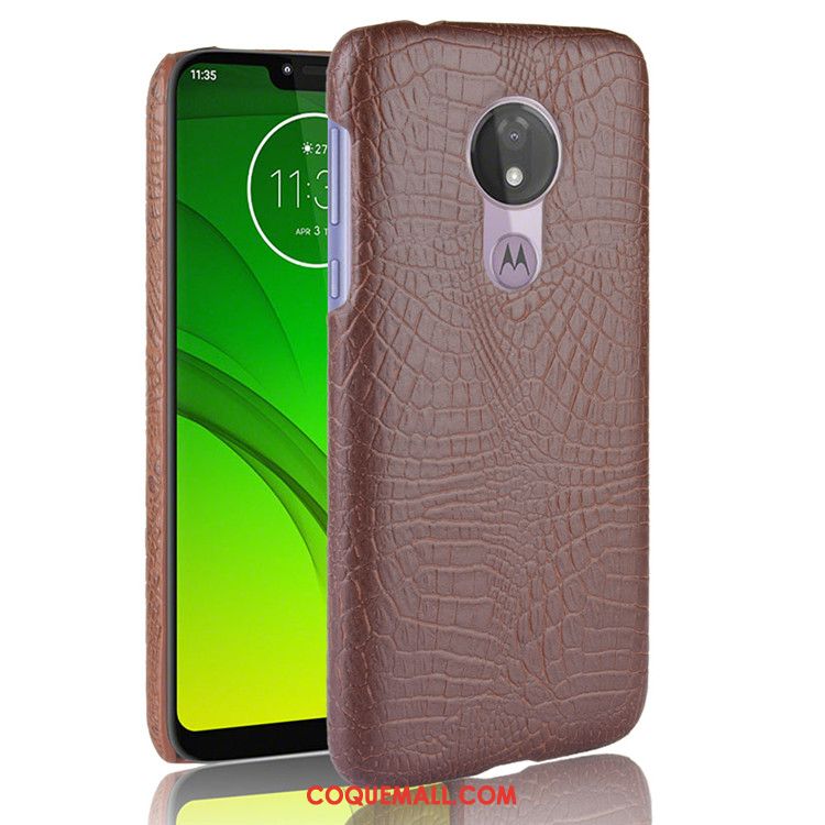 Étui Moto G7 Power Incassable Téléphone Portable Noir, Coque Moto G7 Power Sac Délavé En Daim