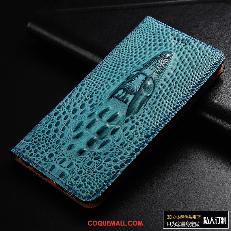 Étui Moto G7 Power Protection En Cuir Crocodile, Coque Moto G7 Power Incassable Tout Compris Braun