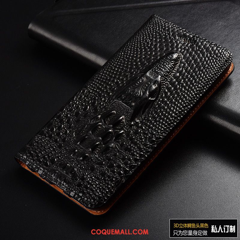 Étui Moto G7 Power Protection En Cuir Crocodile, Coque Moto G7 Power Incassable Tout Compris Braun