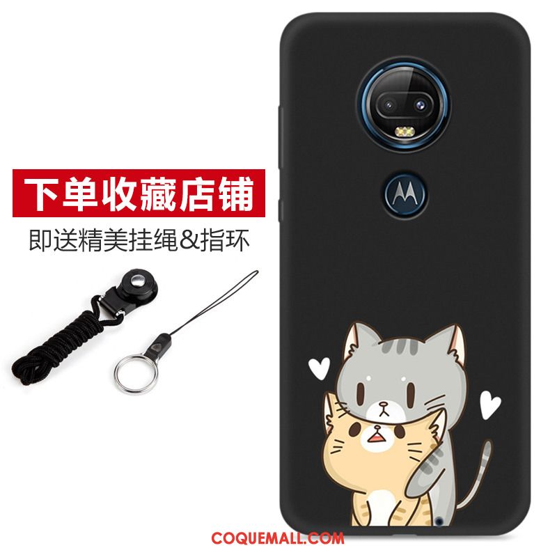 Étui Moto G7 Protection Charmant Fluide Doux, Coque Moto G7 Dessin Animé Silicone