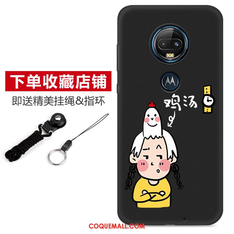 Étui Moto G7 Protection Charmant Fluide Doux, Coque Moto G7 Dessin Animé Silicone