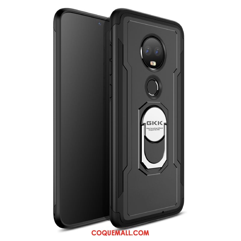 Étui Moto G7 Protection Incassable Bleu, Coque Moto G7 Téléphone Portable Pu