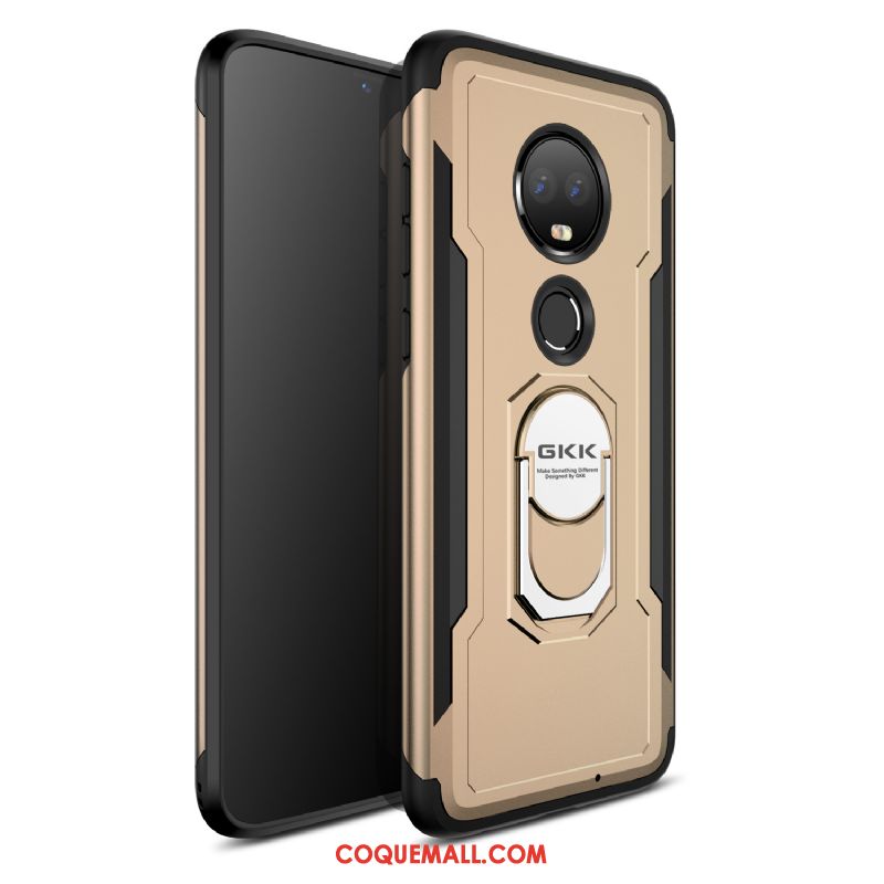 Étui Moto G7 Protection Incassable Bleu, Coque Moto G7 Téléphone Portable Pu