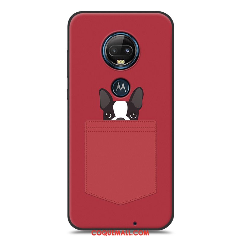 Étui Moto G7 Tout Compris Ornements Suspendus Bleu, Coque Moto G7 Charmant Silicone