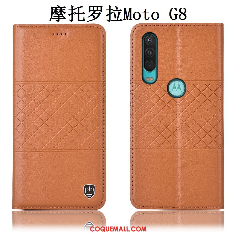 Étui Moto G8 Incassable Rouge Protection, Coque Moto G8 Tout Compris Téléphone Portable