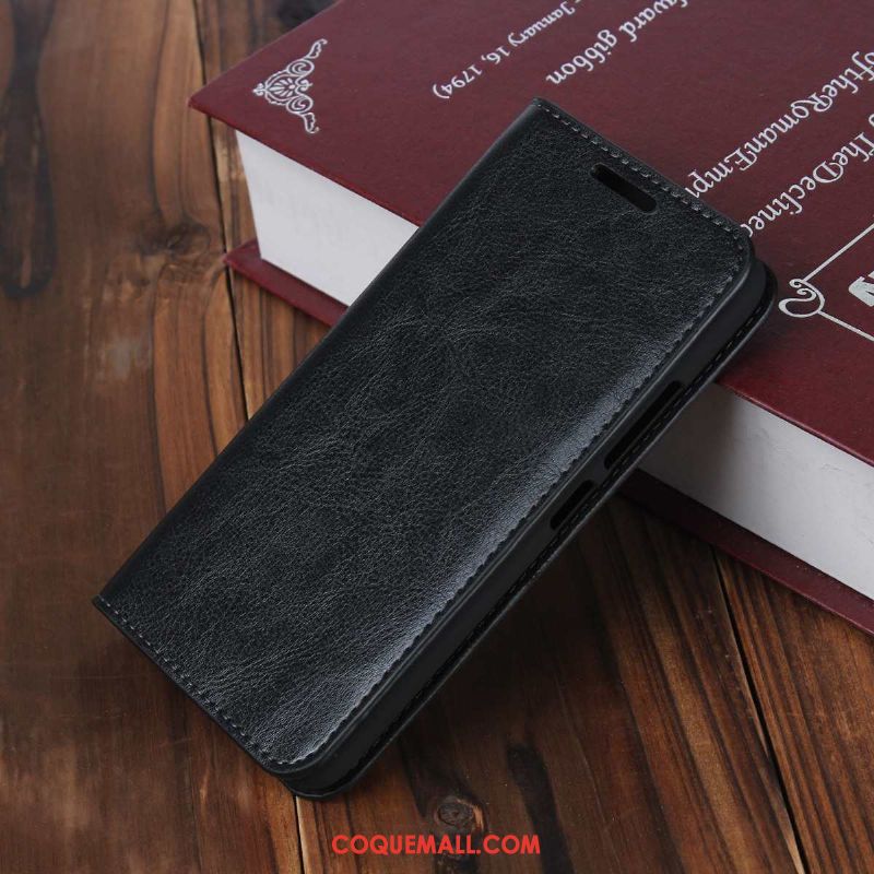 Étui Moto G8 Incassable Téléphone Portable Cuir Véritable, Coque Moto G8 Modèle Fleurie Rouge